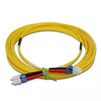 TELEGÄRTNER LC LC single-mode OS2 duplex verkkokaapeli, 5 m, keltainen
