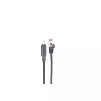 SHIVERPEAKS USB-C - RJ45 Gigabit Ethernet -adapterikaapeli, alumiini, musta, 1 m (BS14-51025)