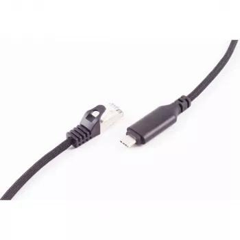SHIVERPEAKS USB-C - RJ45 Gigabit Ethernet -adapterikaapeli, alumiini, musta, 1 m (BS14-51025)