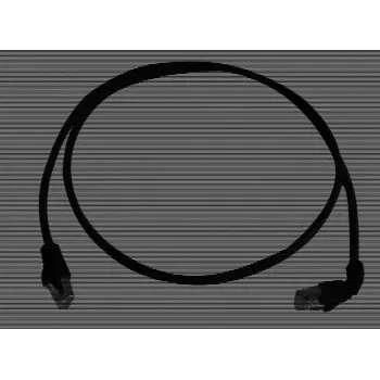Telegärtner 100008676 RJ45-patchkaapeli, CAT 6a S/FTP, 5,0 m, musta, LSZH, paloa hidastava, taittosuojalla