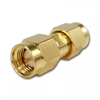 TELEGÄRTNER SMA-pistoke–SMA-pistoke koaksiaalisovitin, 50 ohm, DC-18 GHz, kullattu messinki