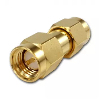 TELEGÄRTNER SMA-pistoke–SMA-pistoke koaksiaalisovitin, 50 ohm, DC-18 GHz, kullattu messinki