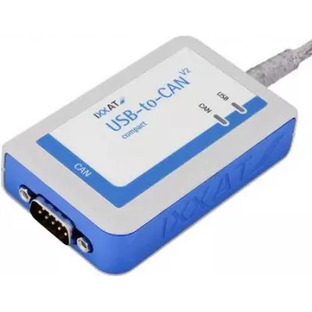 IXXAT USB-to-CAN V2 compact -liitäntä, galvaanisesti erotettu, 1x CAN/CAN FD, USB 2.0, D-Sub 9 1.01.0281.12001