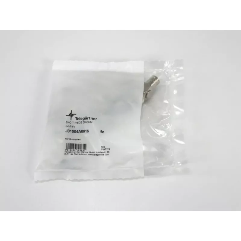 Telegärtner J01004A0616 BNC-sovitin, BNC-uros - 2x BNC-naaras