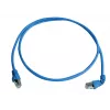Telegärtner 100008016 CAT 6a S/FTP RJ45-kytkentäkaapeli, 0,5 m, sininen, palamista hidastava, taivutussuojalla