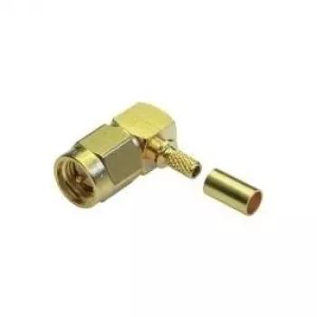 TELEGÄRTNER SMA-kulmapuristusliitin RG-58 C/U:lle, kulta, 5 kpl:n pakkaus J01150A0091