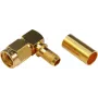 TELEGÄRTNER SMA Reverse Plug -liitin, kulma, 50 ohm, puristus/juotos, kullattu, J01150R0031