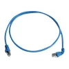 Telegärtner Cat 6A S/FTP -verkkokaapeli, PiMF, sininen, 2,0 m, toinen pää kulmaliitin L00001A0159