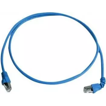 Telegärtner S/FTP Cat 6A -verkkokaapeli, PiMF, 3,0 m, sininen, yksi kulmaliitin RJ45, LSZH L00002A0177