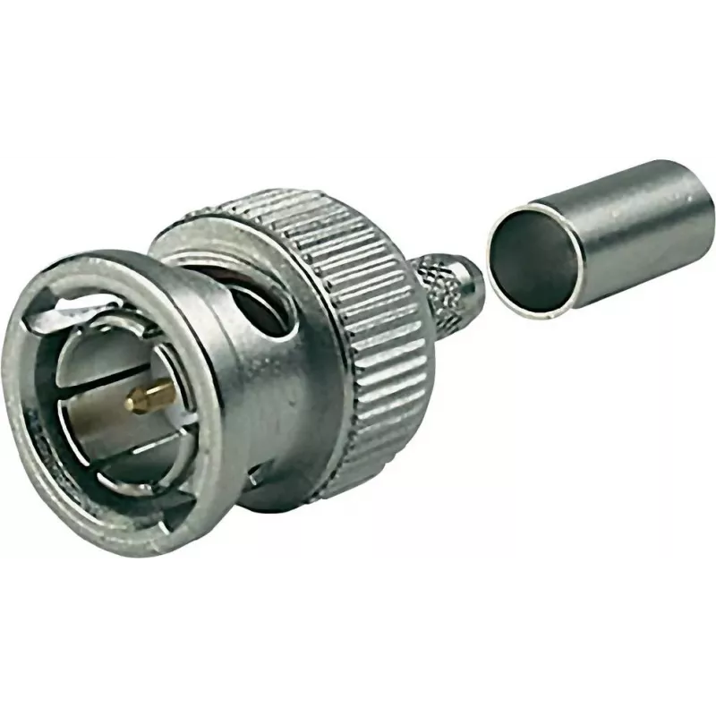Telegärtner J01002A0058 BNC-kaapelin uros G04, puristettava, HDTV, 75 ohmia, RG-179B/U-kaapelille