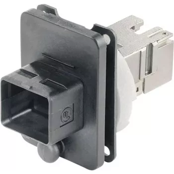 TELEGÄRTNER J80020A0005 RJ45 laipparasialiitinliitäntäsarja variantti 4, 8P8C, Cat.6A, suojattu, musta
