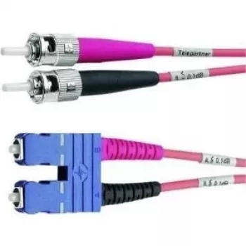 Telegärtner ST - SC duplex multimode OM4 kuitupatchkaapeli, 50/125µm, 3 m, aqua L00892A0072