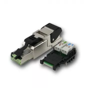 TELEGÄRTNER DataVoice Office Cat.6A suojattu RJ45 kenttäasennettava liitin, 5-9 mm J00026A2003