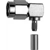 TELEGÄRTNER RP-SMA kulmapuristuspistoke RG-58C/U -kaapelille, 50 ohm, kullattu