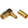 TELEGÄRTNER RP-SMA kulmapuristuspistoke RG-58C/U -kaapelille, 50 ohm, kullattu