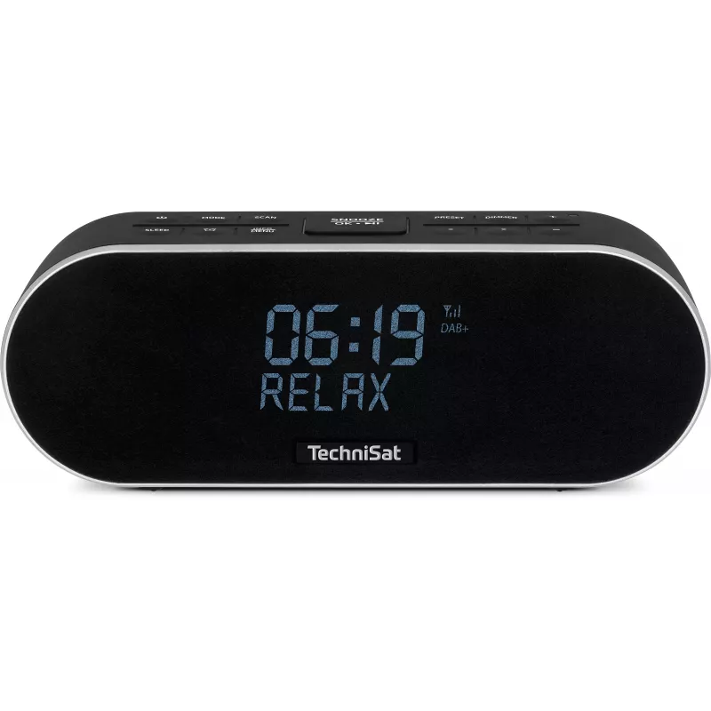 TechniSat DigitRadio 53 BT DAB+/UKW radiokello Bluetoothilla ja USB-lataustoiminnolla, musta