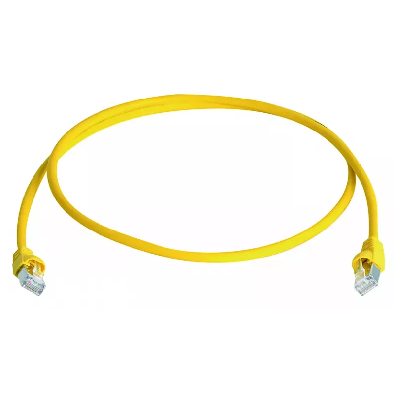 TELEGÄRTNER TEGA Cat.6A S/FTP -verkkokaapeli, 4m, keltainen, LSZH L00003A0185