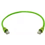 Telegärtner 100008111 RJ45-verkkokaapeli, CAT 6a SF/UTP, 0,5 m, vihreä, taittumissuojalla