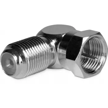 TechniSat 0000/3318 F-liitin kulmasovitin, F-uros F-naaras, 75 Ohm, nikkelöity