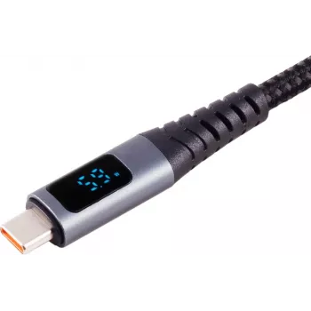 S CONN MAXIMUM CONNECTIVITY USB-C - USB-C -latauskaapeli, 240W PD, integroitu näyttö, 1 m 14-59025