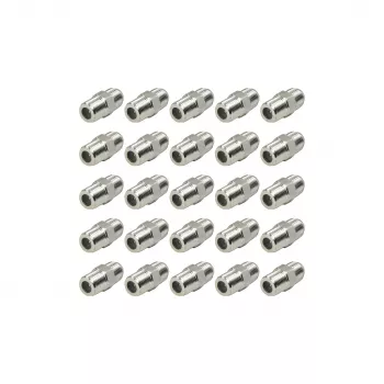 SHIVERPEAKS F-tyypin kojerasia, liitin-liitin, suuri mutteri, 25 kpl:n pakkaus BS85300-A-SET25