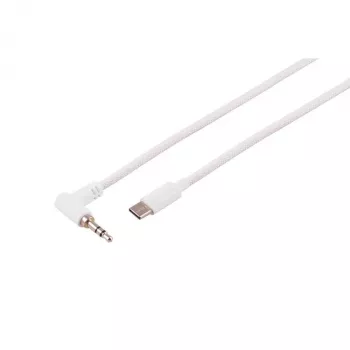 S CONN MAXIMUM CONNECTIVITY USB-C-äänikaapeli, 3,5 mm kulmapistoke, TRS, valkoinen, 1,2 m (14-06126)