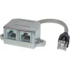 S CONN MAXIMUM CONNECTIVITY RJ45 puhelin-/Ethernet-haaroitinadapteri, Cat. 5e, suojattu, 0,1 m, musta 75002-2