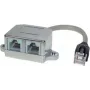 S CONN MAXIMUM CONNECTIVITY RJ45 puhelin-/Ethernet-haaroitinadapteri, Cat. 5e, suojattu, 0,1 m, musta 75002-2
