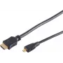 S CONN MAXIMUM CONNECTIVITY High Speed Micro HDMI -kaapeli Ethernetillä, musta, 0,5 m (77470-0.5-3)