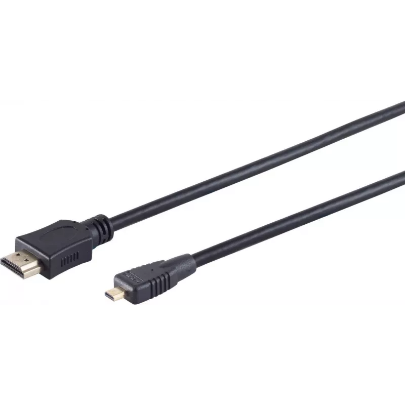 S CONN MAXIMUM CONNECTIVITY High Speed Micro HDMI -kaapeli Ethernetillä, musta, 0,5 m (77470-0.5-3)