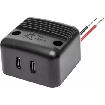 ProCar pinta-asennettava Power USB-C kaksoispistorasia PD/QC 2x 30W 12V/24V (67379000)