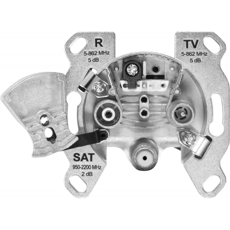 TechniSat TECHNIPRO SV600 V2 3-reikäinen antenni seinärasia DC-diodierotuksella (TV, radio, SAT) 0004/3075