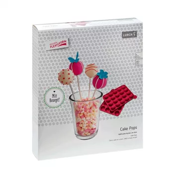 LURCH Cake Pop -vuoka, silikoni, 20 koloa, punainen, 23,0 x 18,5 cm 83027