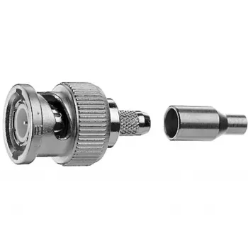Telegärtner BNC-kaapelipistoke puristus G04 75 ohmia, puristus/puristus, Standard, A2505, G04 (RG-179B/U) - 1 kpl