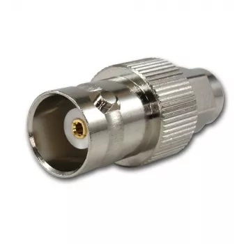Telegärtner BNC-liitin SMA-pistokkeeseen RF-koaksiaalisovitin, 50 ohm, DC-4 GHz, nikkelöity messinki, J01008A0025