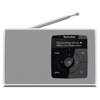 TechniSat DIGITRADIO 2 pöytäradio DAB+ FM Bluetooth herätyskello valkoinen 0001/3910