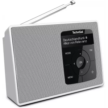TechniSat DIGITRADIO 2 pöytäradio DAB+ FM Bluetooth herätyskello valkoinen 0001/3910