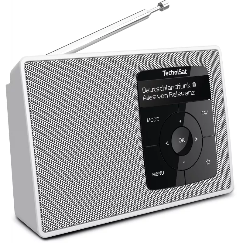 TechniSat DIGITRADIO 2 pöytäradio DAB+ FM Bluetooth herätyskello valkoinen 0001/3910