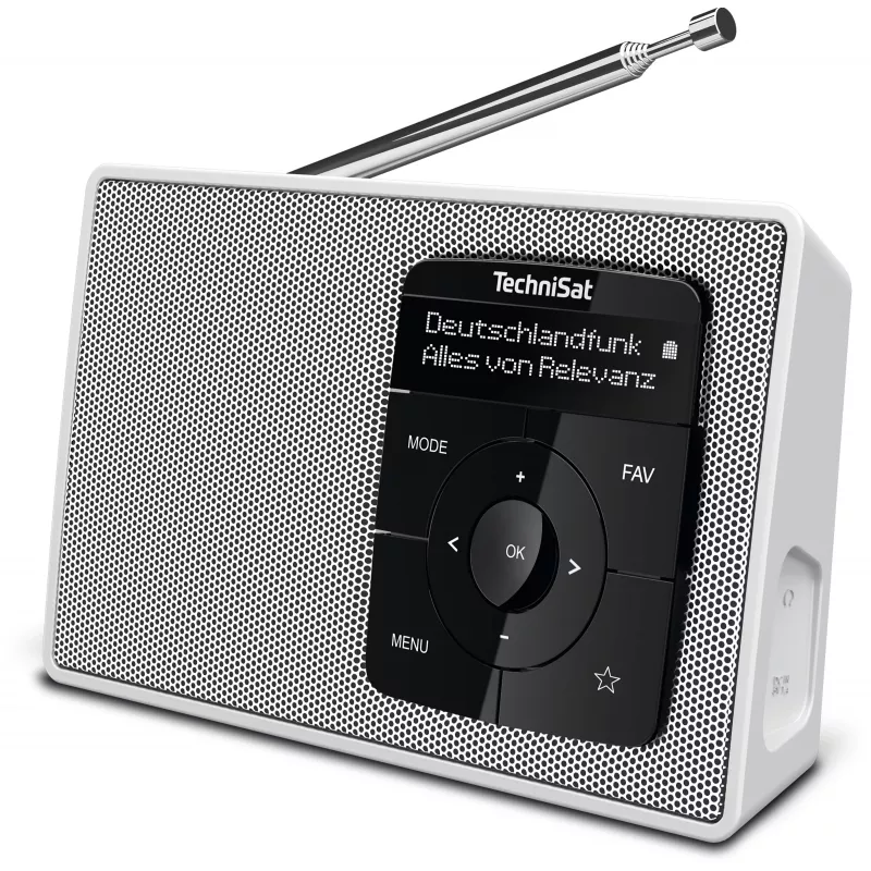 TechniSat DIGITRADIO 2 pöytäradio DAB+ FM Bluetooth herätyskello valkoinen 0001/3910