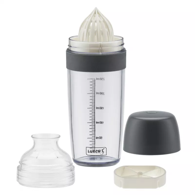 Lurch shaker harmaa 250 ml kastikeshaker mitta-asteikolla 10023