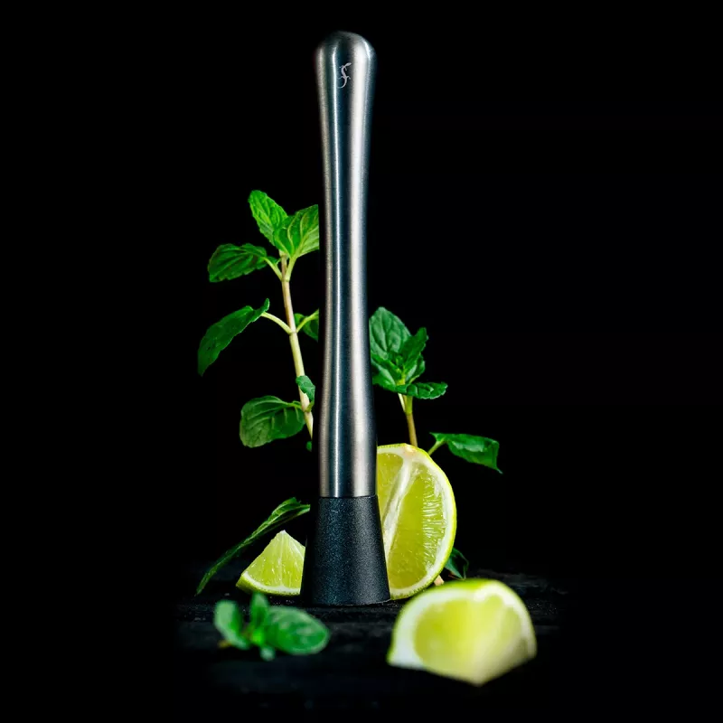 Lurch cocktail-lasin reunan koristelija & pihdit -setti savunharmaa 240799
