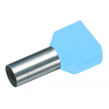 Cimco 187700 kaksoisjohdinpääteholkki 0,25 mm² osittain eristetty turkoosi 100 kpl