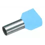 Cimco 187700 kaksoisjohdinpääteholkki 0,25 mm² osittain eristetty turkoosi 100 kpl