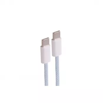 SHIVERPEAKS USB-C - USB-C laturikaapeli, USB 2.0, 60W PD, sininen tekstiili, 1 m (BS14-21021)