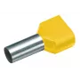 Cimco 187736 kaksoisjohdinpääteholkki 1 mm² osittain eristetty keltainen 100 kpl