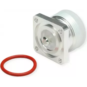 Telegärtner 7-16 DIN naarasliitin, paneeliasennus, 50 Ohm, hopea