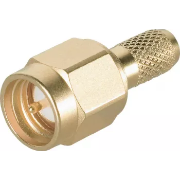 Telegärtner SMA-kaapelipistoke puristus/juotos G05 (RG-223/U, RG-142 B/U), kulta, 50 Ohm, DC-18 GHz J01150A0031
