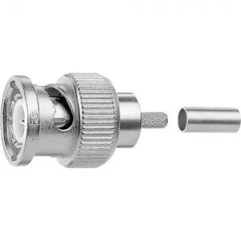 Telegärtner BNC-pistoke puristusliitin 75 Ohm Professional-sarja koaksiaalikaapelille J01002A0073