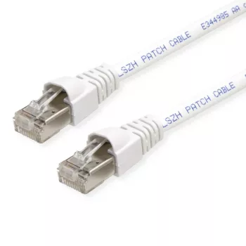 Telegärtner MP8 FS 500 Cat 6a S/FTP verkkokaapeli, RJ45-RJ45, 1,5 m, valkoinen, halogeeniton, valettu L00001A0171