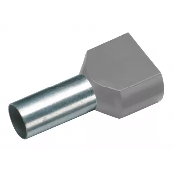 Cimco 187704 kaksoisjohdinpääteholkki 0,75 mm² osaeristetty harmaa (100 kpl)